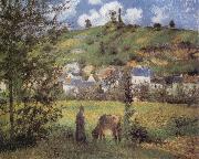 Landscape at Chaponval Camille Pissarro